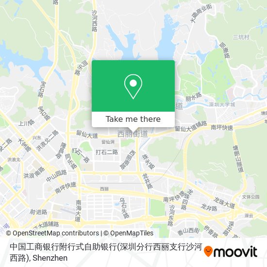 中国工商银行附行式自助银行(深圳分行西丽支行沙河西路) map