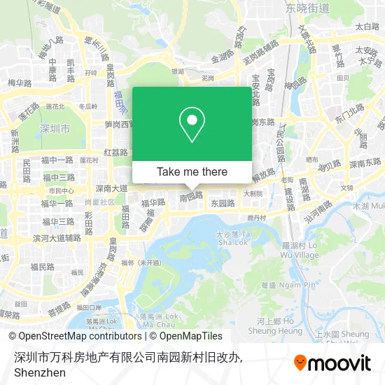 深圳市万科房地产有限公司南园新村旧改办 map
