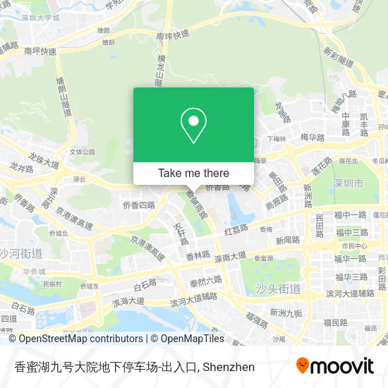香蜜湖九号大院地下停车场-出入口 map
