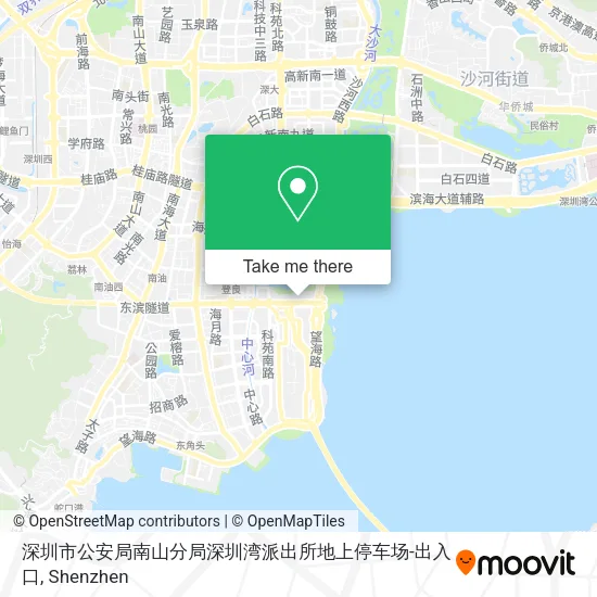 深圳市公安局南山分局深圳湾派出所地上停车场-出入口 map