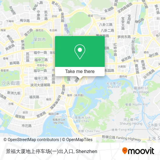 景福大厦地上停车场(一)出入口 map