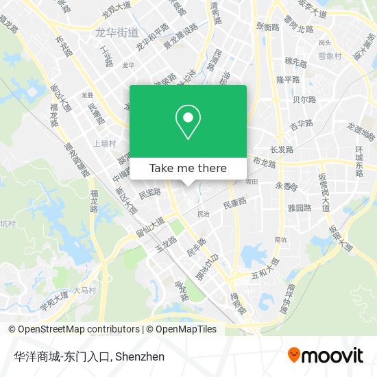 华洋商城-东门入口 map