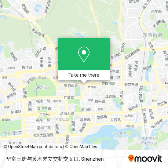 华富三街与黄木岗立交桥交叉口 map