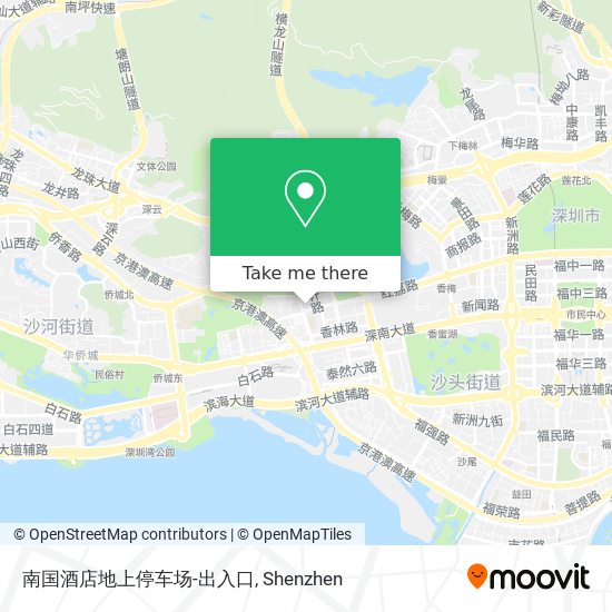 南国酒店地上停车场-出入口 map