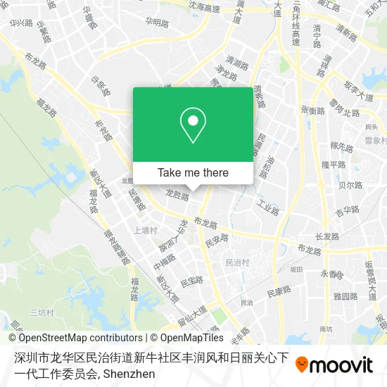 深圳市龙华区民治街道新牛社区丰润风和日丽关心下一代工作委员会 map