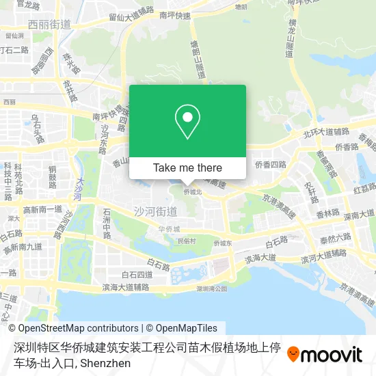 深圳特区华侨城建筑安装工程公司苗木假植场地上停车场-出入口 map