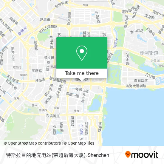 特斯拉目的地充电站(荣超后海大厦) map