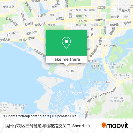 福田保税区三号隧道与桂花路交叉口 map