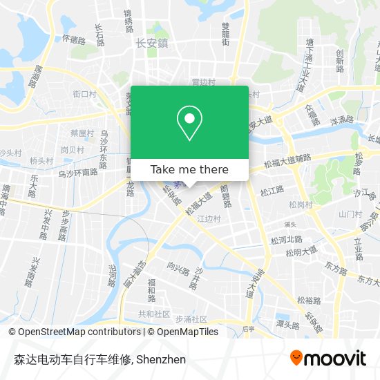 森达电动车自行车维修 map