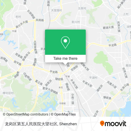 龙岗区第五人民医院大望社区 map