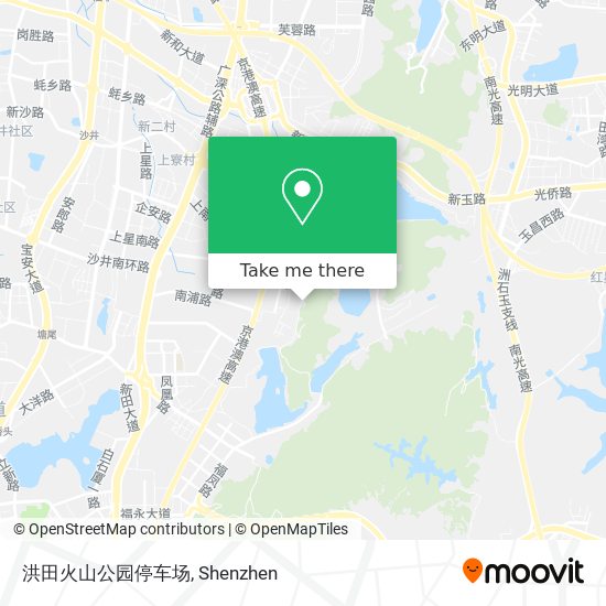 洪田火山公园停车场 map