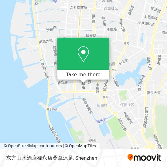 东方山水酒店福永店桑拿沐足 map