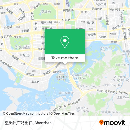 皇岗汽车站出口 map