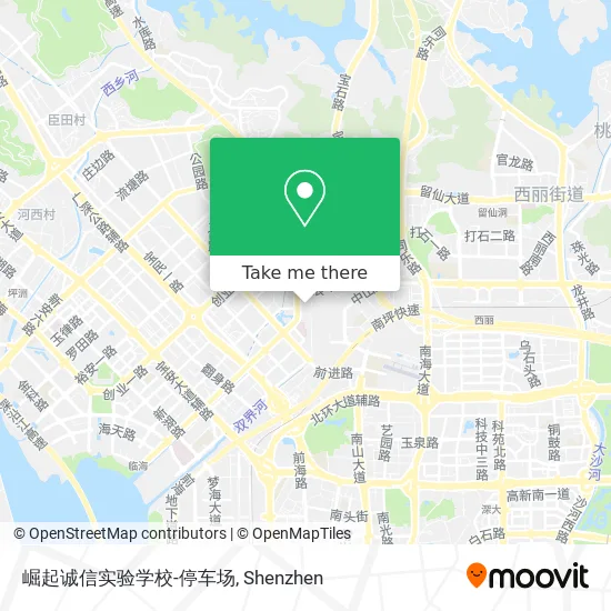 崛起诚信实验学校-停车场 map