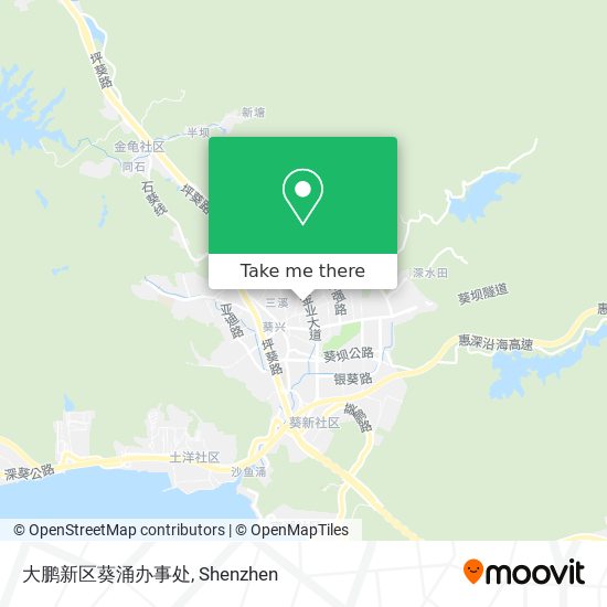 大鹏新区葵涌办事处 map