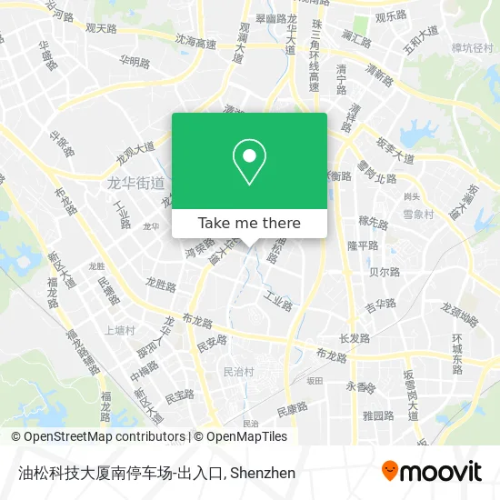油松科技大厦南停车场-出入口 map