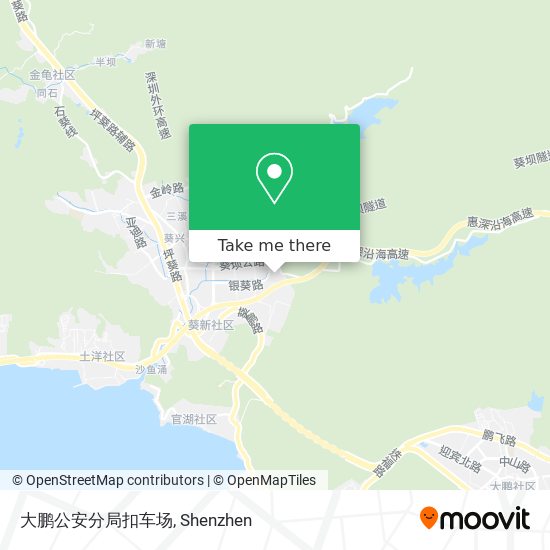 大鹏公安分局扣车场 map