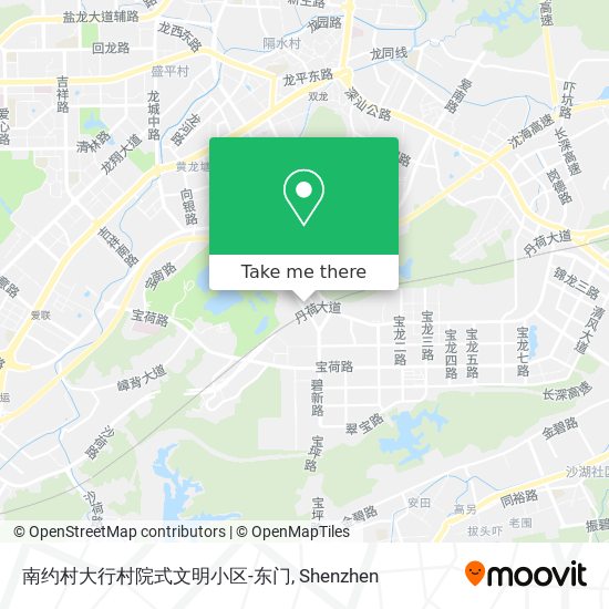 南约村大行村院式文明小区-东门 map