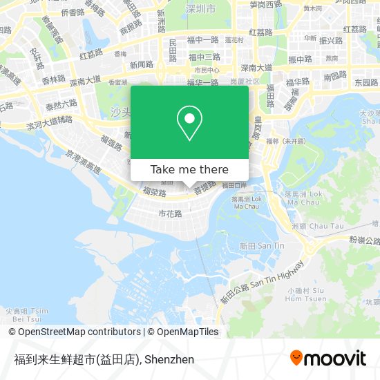 福到来生鲜超市(益田店) map