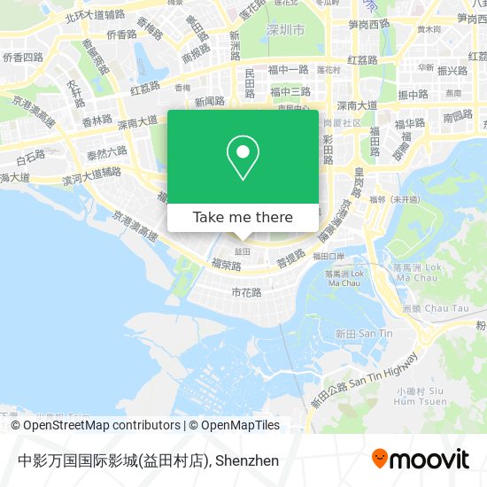 中影万国国际影城(益田村店) map