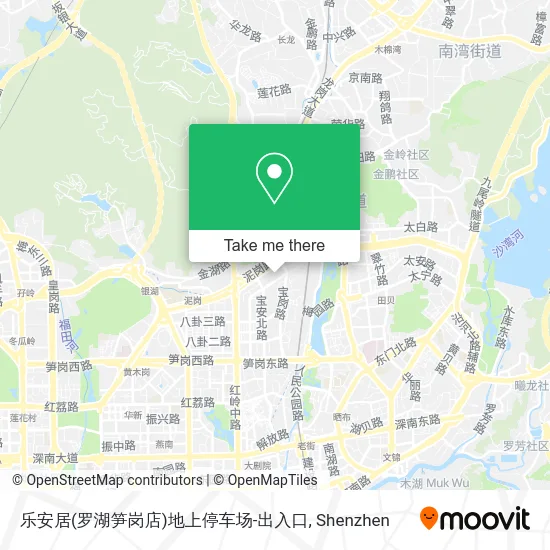 乐安居(罗湖笋岗店)地上停车场-出入口 map