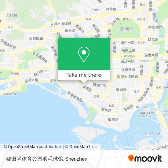 福田区体育公园羽毛球馆 map