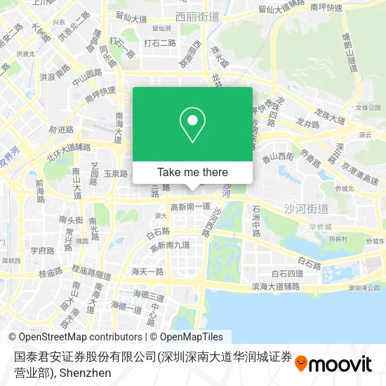 国泰君安证券股份有限公司(深圳深南大道华润城证券营业部) map
