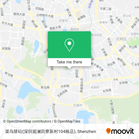 菜鸟驿站(深圳观澜田寮新村104栋店) map