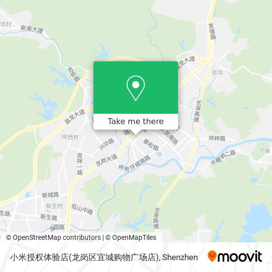 小米授权体验店(龙岗区宜城购物广场店) map
