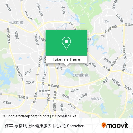 停车场(横坑社区健康服务中心西) map