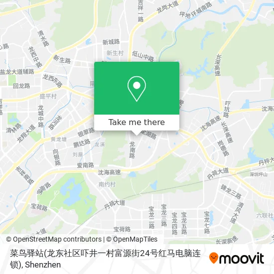 菜鸟驿站(龙东社区吓井一村富源街24号红马电脑连锁) map