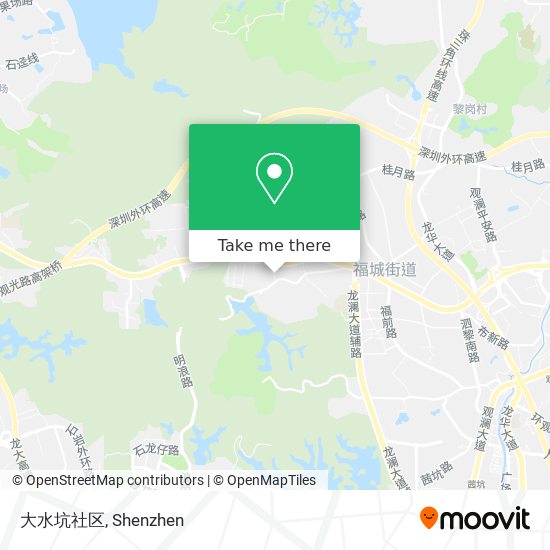 大水坑社区 map