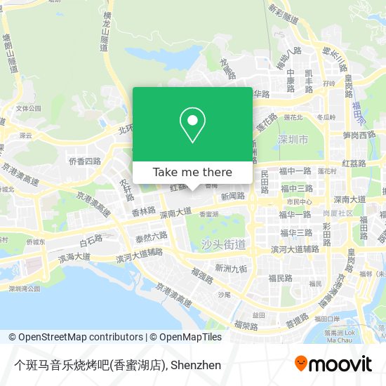 个斑马音乐烧烤吧(香蜜湖店) map