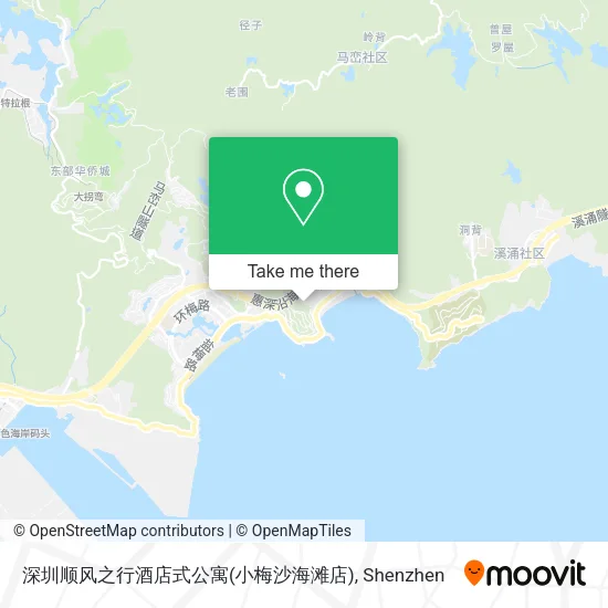 深圳顺风之行酒店式公寓(小梅沙海滩店) map