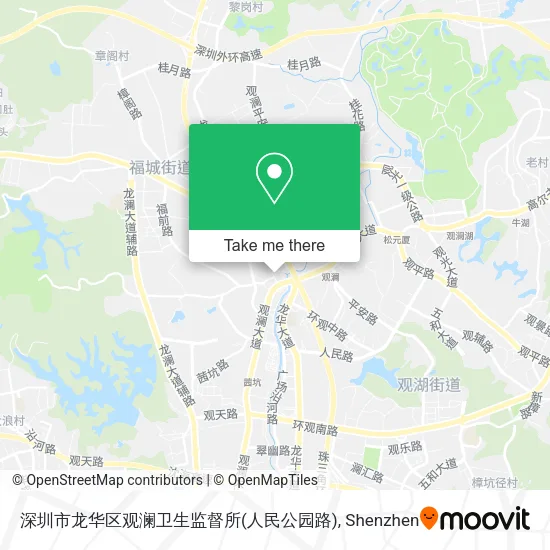 深圳市龙华区观澜卫生监督所(人民公园路) map