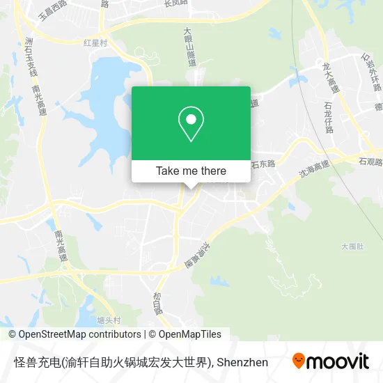 怪兽充电(渝轩自助火锅城宏发大世界) map