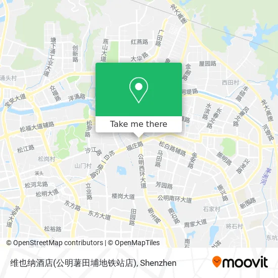 维也纳酒店(公明薯田埔地铁站店) map