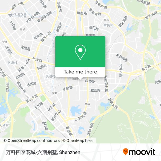 万科四季花城-六期别墅 map