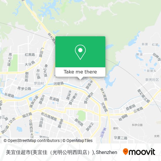 美宜佳超市(美宜佳（光明公明西田店）) map