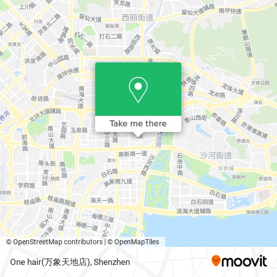 One hair(万象天地店) map