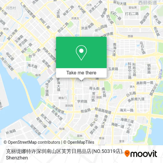 克丽缇娜特许深圳南山区芙芳日用品店(NO.50319店) map