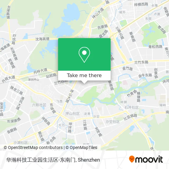 华瀚科技工业园生活区-东南门 map