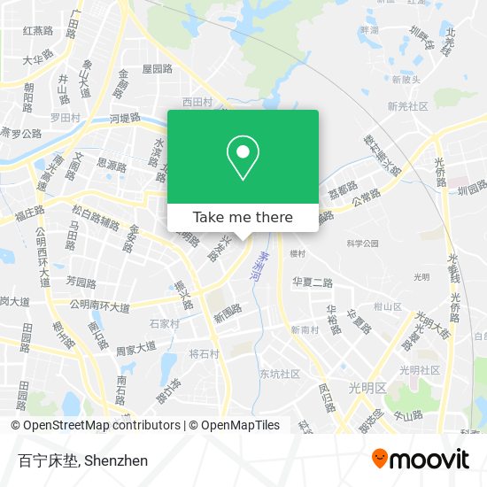 百宁床垫 map