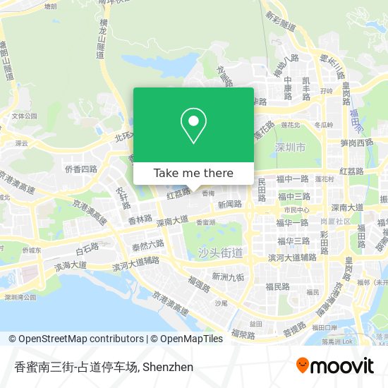 香蜜南三街-占道停车场 map