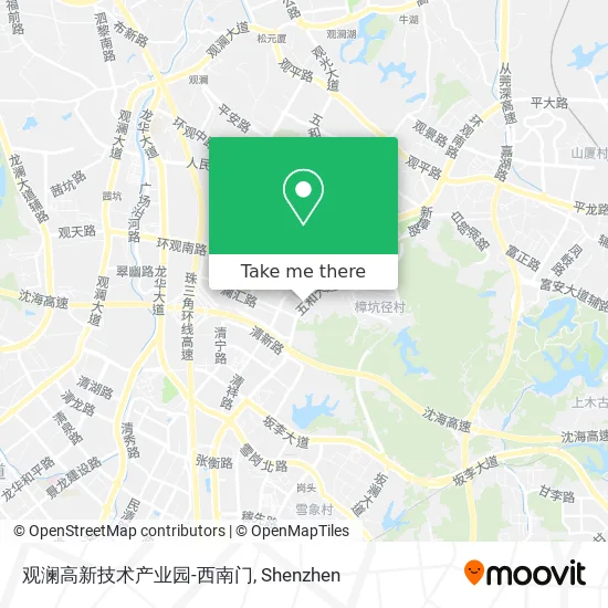 观澜高新技术产业园-西南门 map
