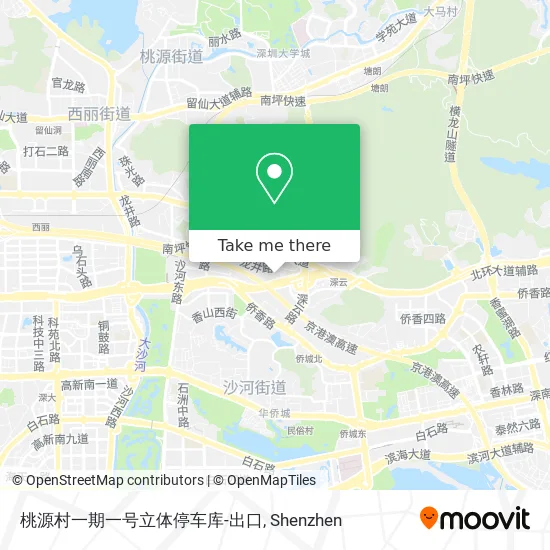 桃源村一期一号立体停车库-出口 map