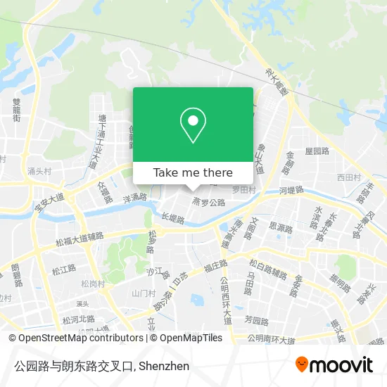 公园路与朗东路交叉口 map