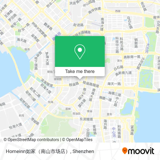 Homeinn如家（南山市场店） map
