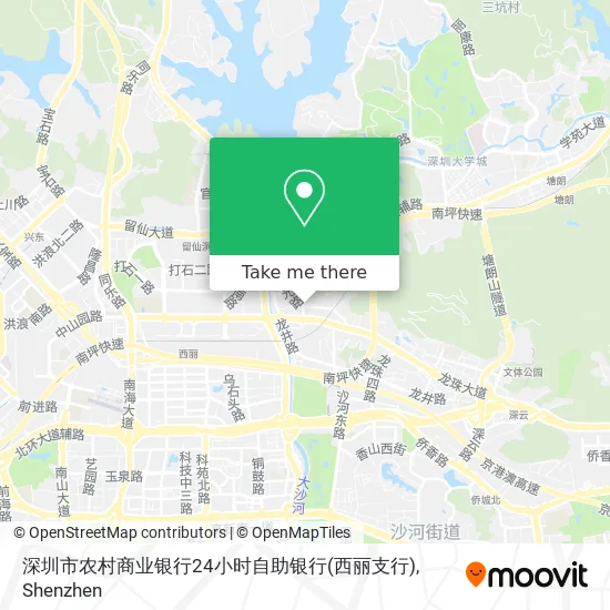 深圳市农村商业银行24小时自助银行(西丽支行) map