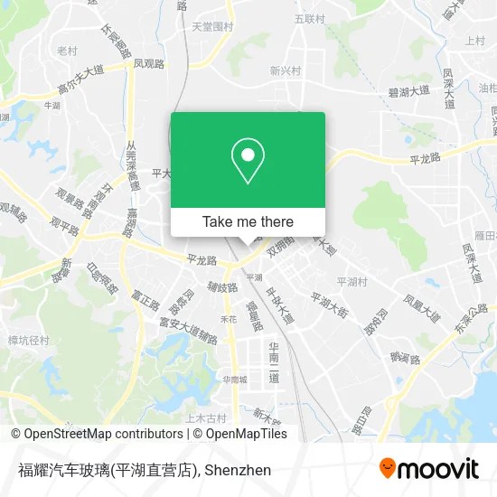 福耀汽车玻璃(平湖直营店) map